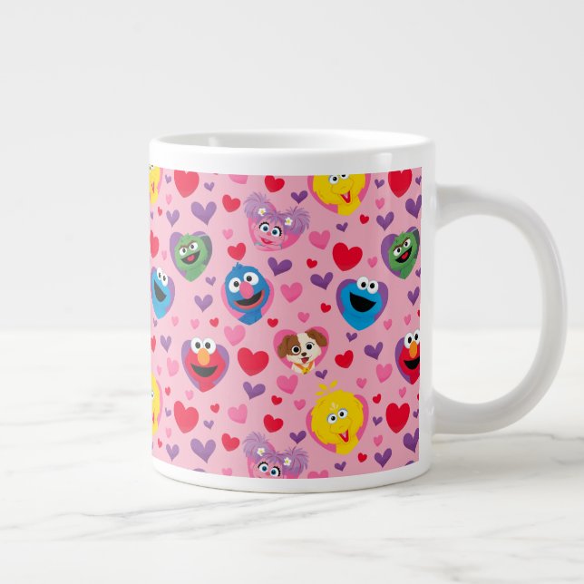 Sesame Street Valentine Hearts Mönster Jumbo Mugg (Höger)