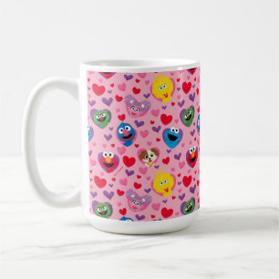 Sesame Street Valentine Hearts Mönster Kaffemugg