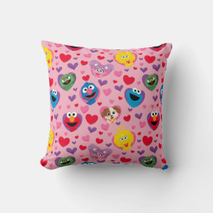 Sesame Street Valentine Hearts Mönster Kudde