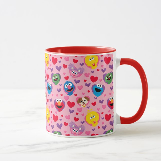 Sesame Street Valentine Hearts Mönster Mugg (Höger)