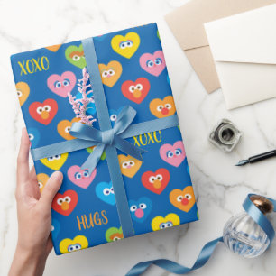 Sesame Street Valentine Hearts Mönster Presentpapper