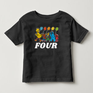 Sesame Street Vänner   4-årsdag Ballonger T Shirt