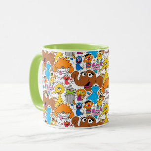 Sesame Street Vänner Doodley Mönster Mugg