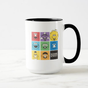 Sesame Street Vänner Färgblock Mugg