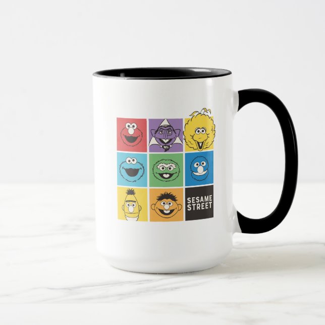 Sesame Street Vänner | Färgblock Mugg (Höger)