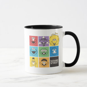 Sesame Street Vänner Färgblock Mugg