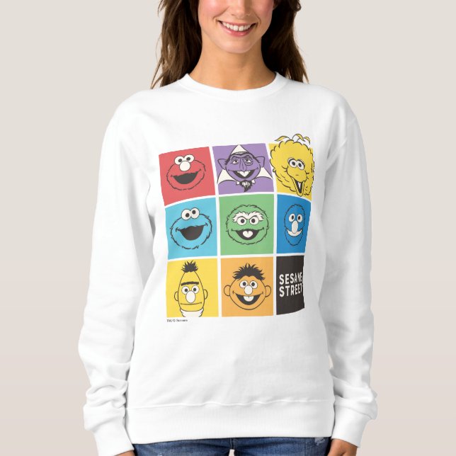 Sesame Street Vänner | Färgblock T Shirt (Framsida)