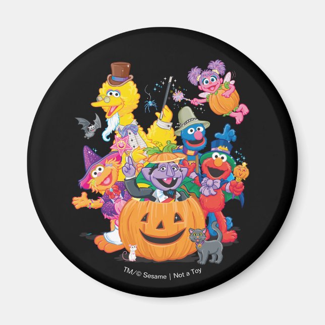 Sesame Street Vänner | Gott Halloween Magnet (Framsidan)