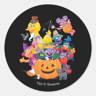 Sesame Street Vänner Gott Halloween Runt Klistermärke
