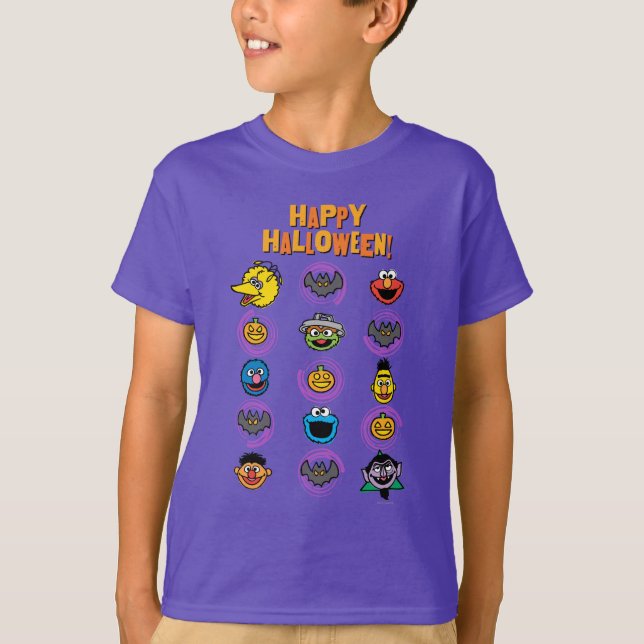 Sesame Street Vänner - Gott Halloween! T-shirt (Framsida)