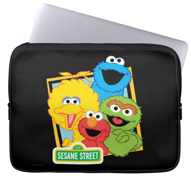 Sesame Street Vänner Laptop Sleeve (Framsidan)