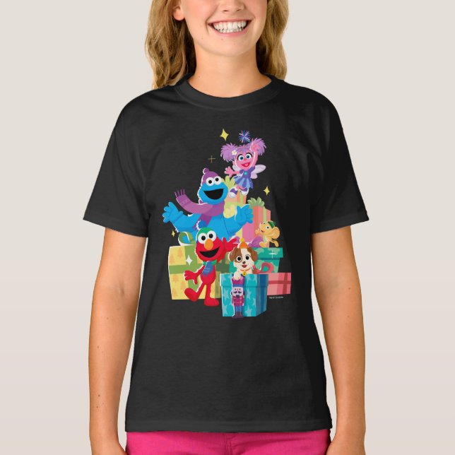 Sesame Street Vänner och presenter T Shirt (Framsida)