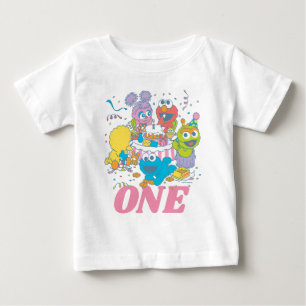 Sesame Street Vänner Pastell 1-årsdag T Shirt