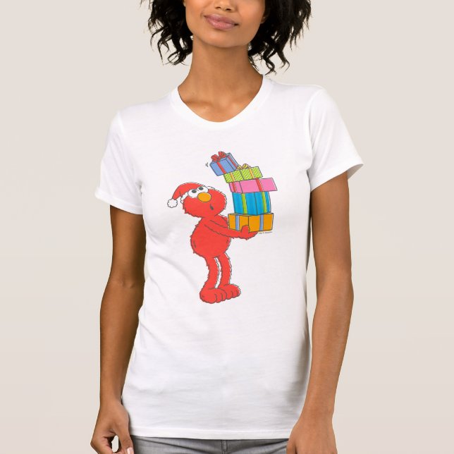 Sesame Street | Vintage Elmo och Presenter T Shirt (Framsida)