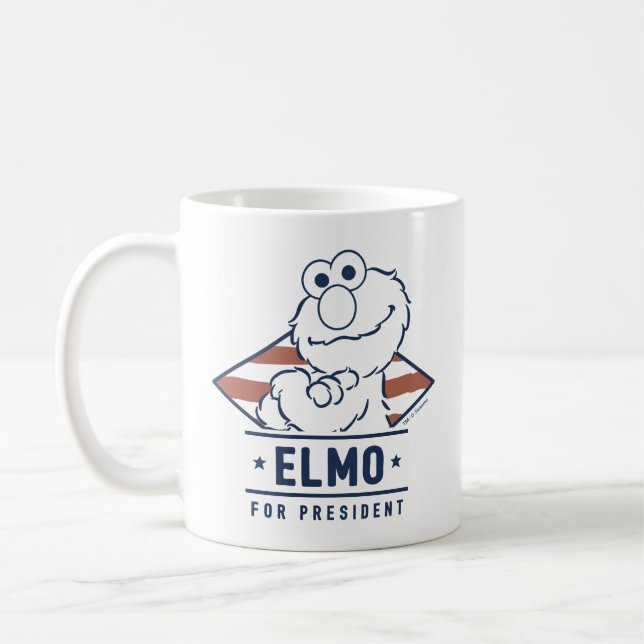 Sesame Street | Vintage Elmo som president Kaffemugg (Vänster)