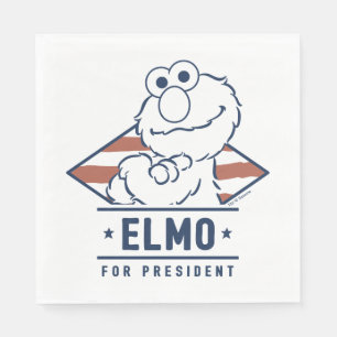 Sesame Street Vintage Elmo till talmannen Pappersservett