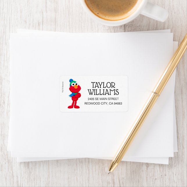 Sesame Street | Winter Elmo Adressetikett (Insitu)