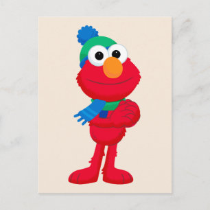 Sesame Street Winter Elmo Vykort