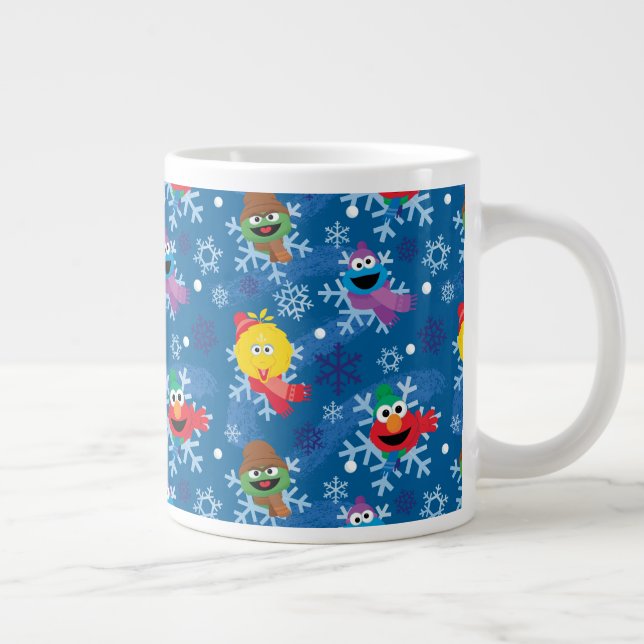 Sesame Street Winter Snowflake Mönster Jumbo Mugg (Höger)