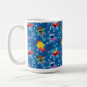Sesame Street Winter Snowflake Mönster Kaffemugg