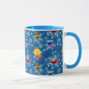 Sesame Street Winter Snowflake Mönster Mugg