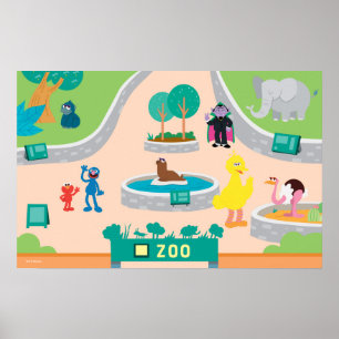 Sesame Street   Zoo-scenen Poster