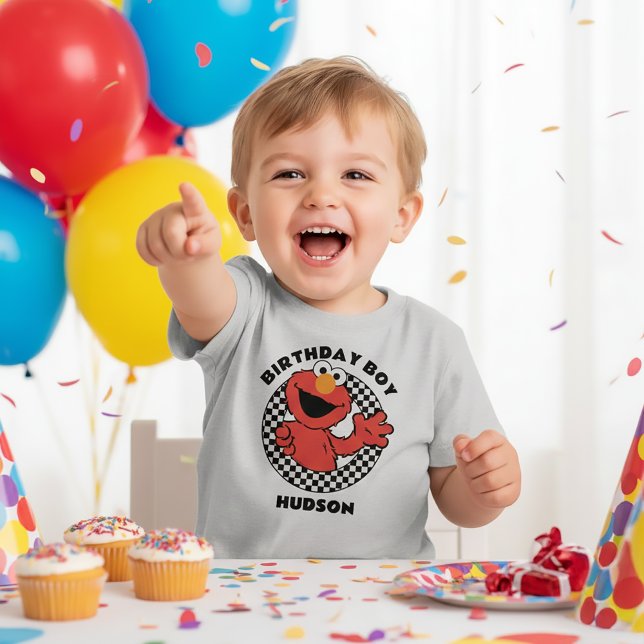 Sesame Street's Elmo Checkered Birthday Boy T Shirt (Skapare uppladdad)