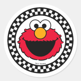 Sesame Street's Elmo Checkered Runt Klistermärke