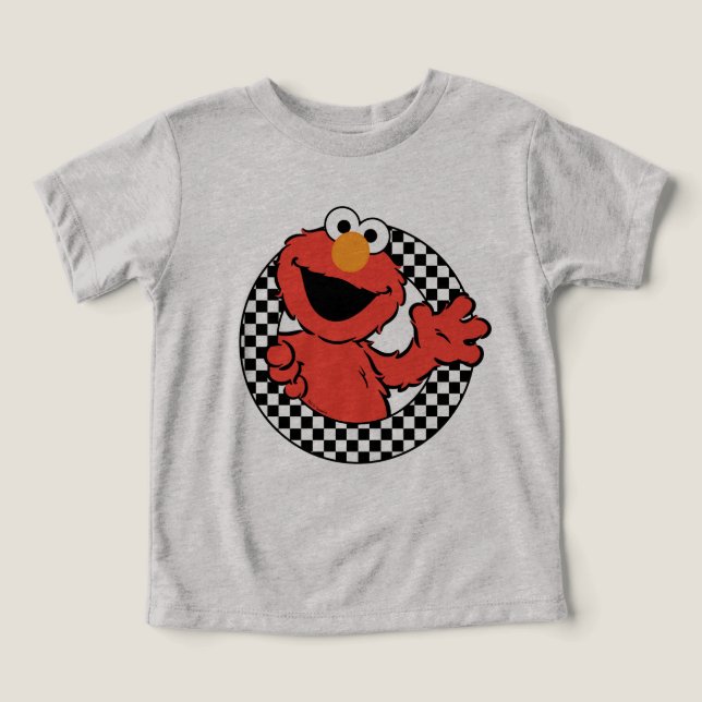 Sesame Street's Elmo Checkered T Shirt (Design Framsida)