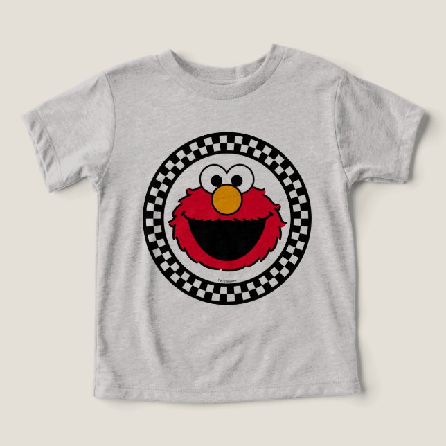 Sesame Street's Elmo Checkered T Shirt (Design Framsida)