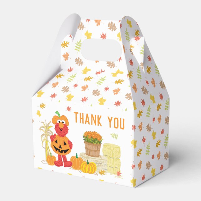 Sesame Street's Elmo Fall Pumpkin Birthday Presentaskar (Framsidan Sidan)