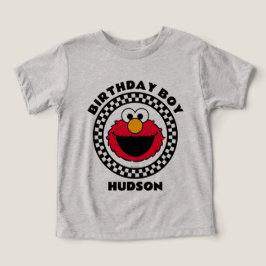 Sesame Street's Elmo Rutiga födelsedags-pojken T Shirt