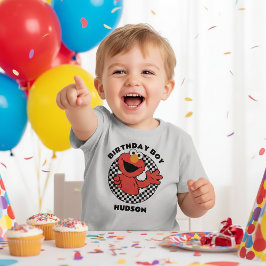 Sesame Street's Elmo Rutiga födelsedagsgrabben T Shirt