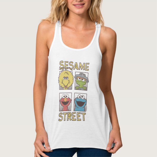 Sesame StreetVintage Character Tecknad 2 Linne Med Racerback (Framsida)