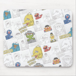 Sesame StreetVintage Tecknad Mönster Musmatta