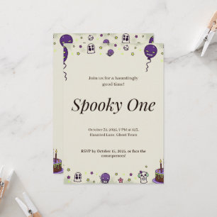 Sesoky One Halloween fest anpassningsbar-inbjudan Inbjudningar