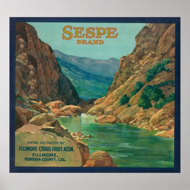 Sespe Orange LabelFillmore, CA Poster (Framsidan)
