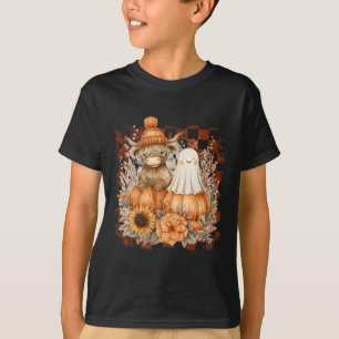Sessäsong hösten Halloween för Cute Fall Cow Ghost T Shirt