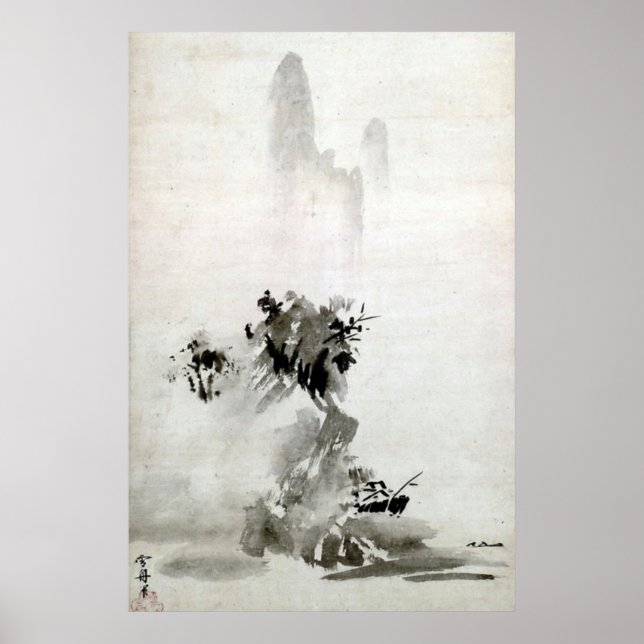 Sesshu Toyo Haboku - Sansui Ligcape Poster (Framsidan)