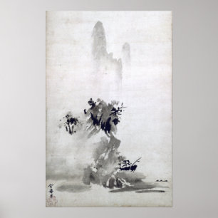 Sesshu Toyo Haboku-Sansui liggande Poster