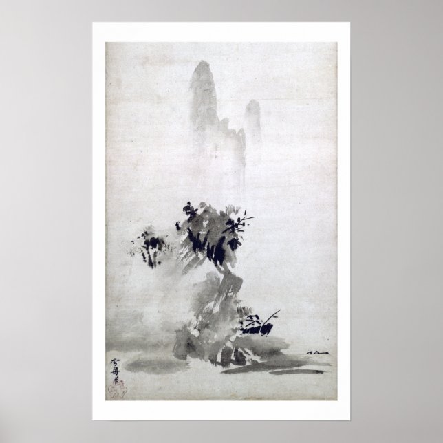Sesshu Toyo Haboku-Sansui liggande Poster (Framsidan)
