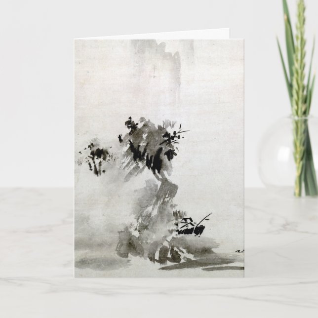 Sesshu Toyo Haboku-Sansui liggande Poster Kort (Framsida)