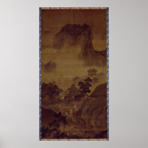 Sesshu Toyo Landskap med fyra säsong - fall Poster