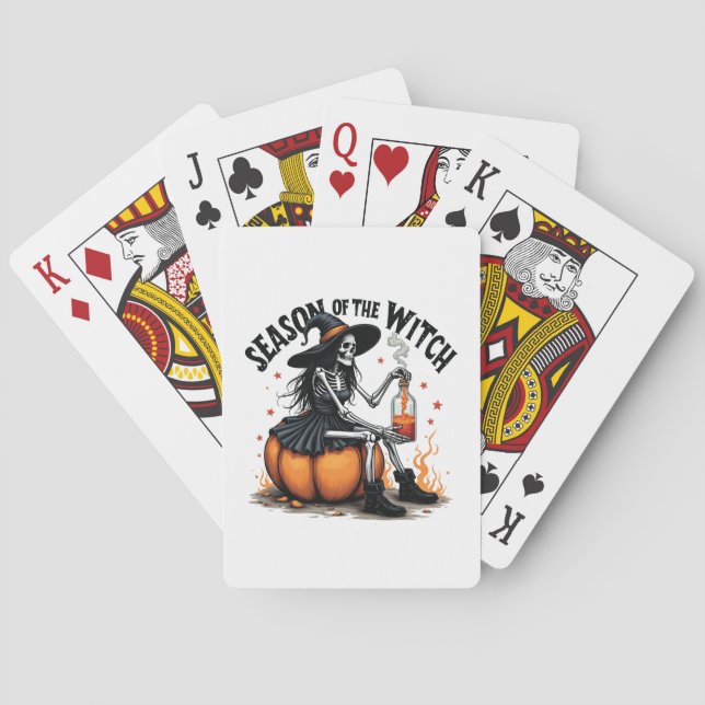 Sessionen för Witch Spooky Hallowee Wtich Casinokort (Baksidan)