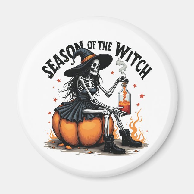 Sessionen för Witch Spooky Hallowee Wtich Magnet (Framsidan)