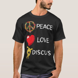 Sessionsdebatt om Kärlek Peace Discus Heart Harmon T Shirt