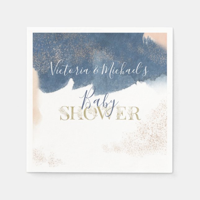 Sessionsinbjudan till  Guld Baby Pappersservett (Framsidan)