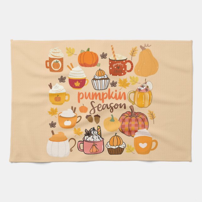 Sessionsinfo för uppringd Pumpkin Kökshandduk (Horisontell)
