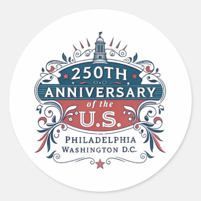 SESTERCENTENNIAL RUNT KLISTERMÄRKE (Framsida)