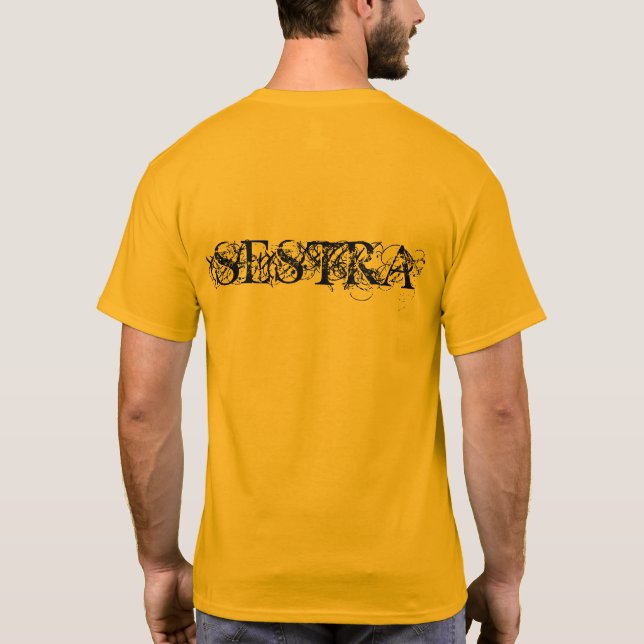 SESTRA alla gal.-föräldralössvart T-shirt (Baksida)